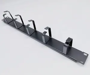 1U Horizontal Single Sided Cable Management Panel With 5 D-rings