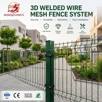 Clôture en treillis métallique 3D à haute visibilité, maille ouverte, pliage en V, galvanisée, pour les terrains de sport, les parcs, l'isolation des limites