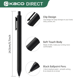 Kaco Pure Plastic Sports <b>Pen</b> Black Gel Ink 0.5mm Promotion <b>Pen</b> for Hotel Resorts Bespoke Hospitality Business Office <b>Gift</b> <b>Pen</b> - Product Image 3