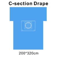 Draps stériles jetables hautement personnalisables pour kit de naissance (césarienne)