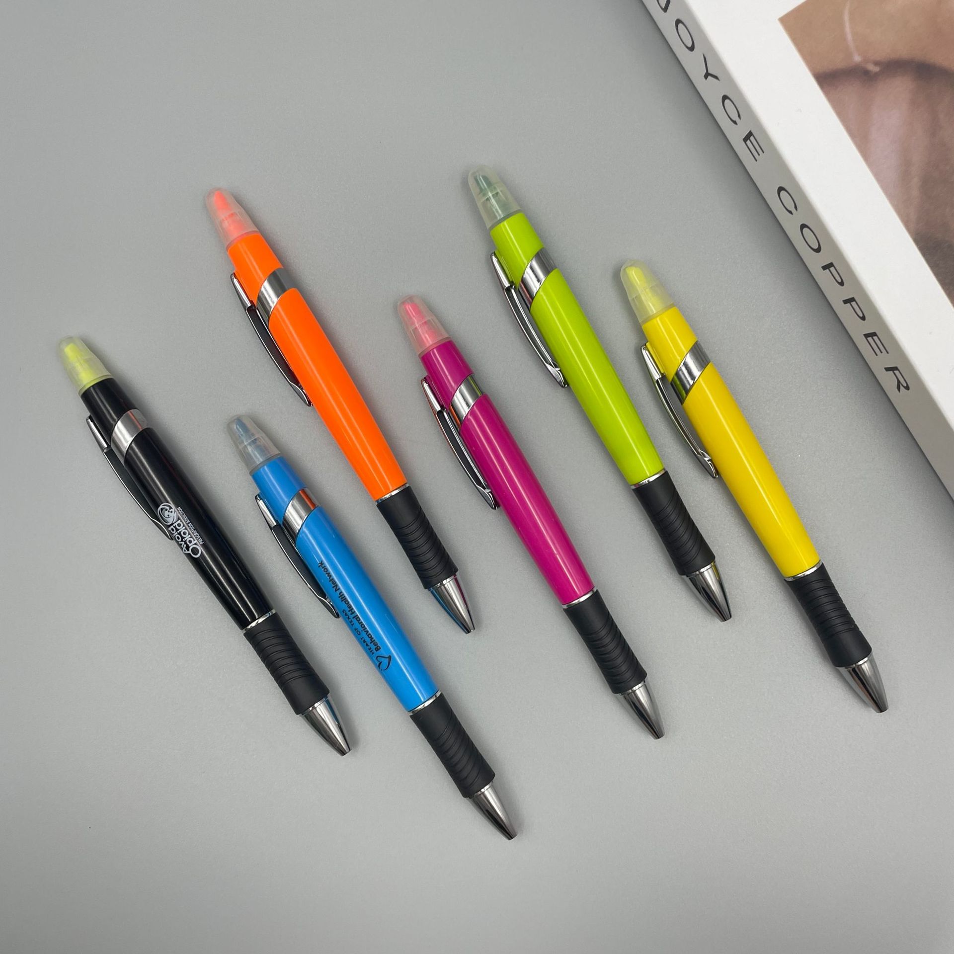 two in one pens with highligters with custom logo