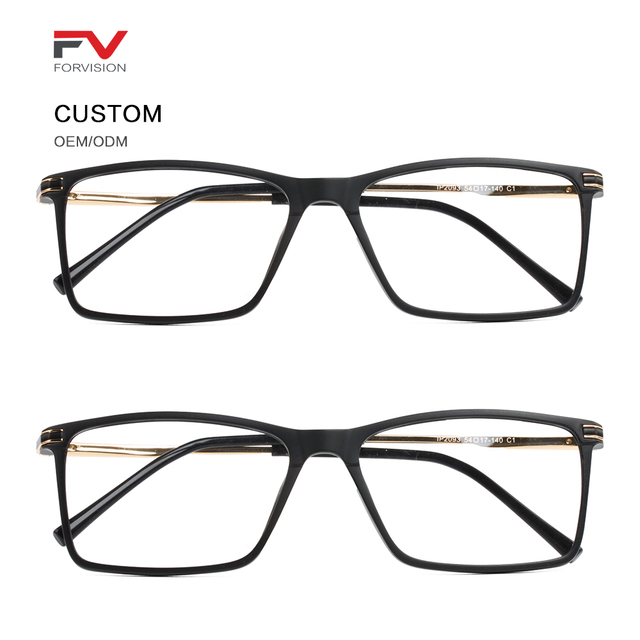 Lightweight Elegant Durable Unisex Classic Sleek Two Colors Contrast Rectangle TR90 Optical Frames