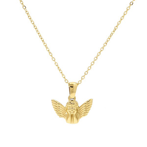 Collana con ciondolo a forma di angelo per donna, gioielli di moda in stile vintage, regalo per l'uso quotidiano - Product Image 3