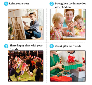 Toile pré-<span class=keywords><strong>dessin</strong></span>ée pour la peinture pour adultes Sip et Kit de peinture pour adulte Date paysage peinture fête ensemble pré-tirage - Product Image 6