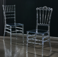 Chaise Chiavari en acrylique transparente, résistante aux rayures, empilable, pour hôtel, mariage, banquet, événement, fête, lieu de réception