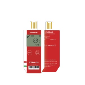 เครื่องบันทึกอุณหภูมิแบบใช้แล้วทิ้ง LCD พร้อมพอร์ต USB รองรับ OEM/ODM มาตรฐาน IP67 สำหรับการขนส่งวัคซีน ห่วงโซ่อุปทานอาหาร และการขนส่งสินค้าทางไกล - Product Image 5