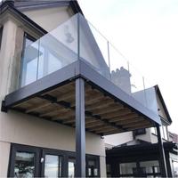 Systèmes de balustrades en verre à profil en U en aluminium, résistants aux charges de vent élevées