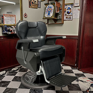 Silla de Spa Moderna de Alta Gama Reclinable con Altura Ajustable para Hombre con Diseño de Metal y Esponja de Alta Densidad para <span class=keywords><strong>Barber</strong></span>ía y Peluquería - Product Image 1