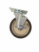 Roue à roulettes en TPU à tige plate sans frein, double roulement à billes, résistante à la corrosion, pour équipement industriel, médical et alimentaire