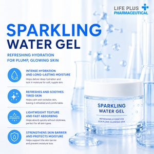 Gel hydratant à l'acide hyaluronique pour le visage, eau pétillante, hydratation rafraîchissante - Product Image 2