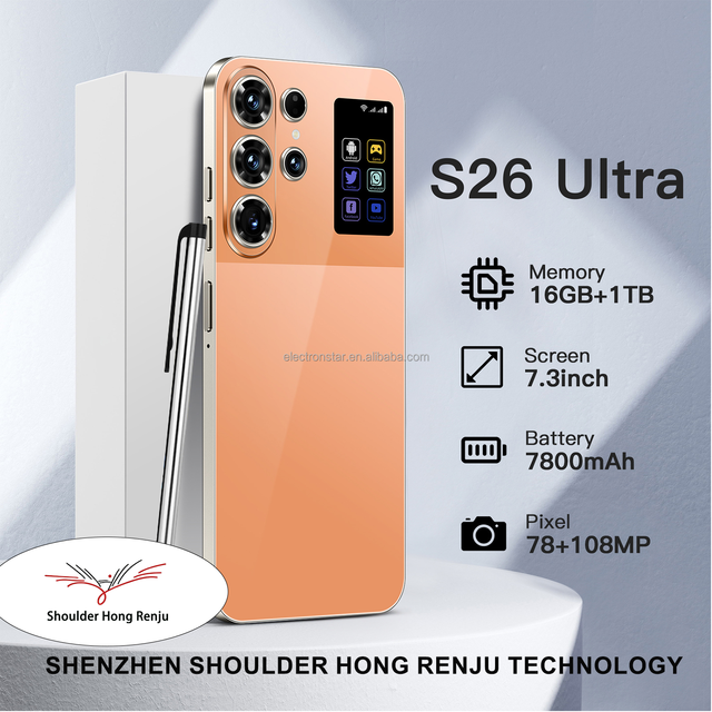 S26 Ultra 16G+1TB Android 15 7.3 Inch Global 5G LTE Bands Al Scene Recognition Fast Processor Long Battery Life Fast Shipping