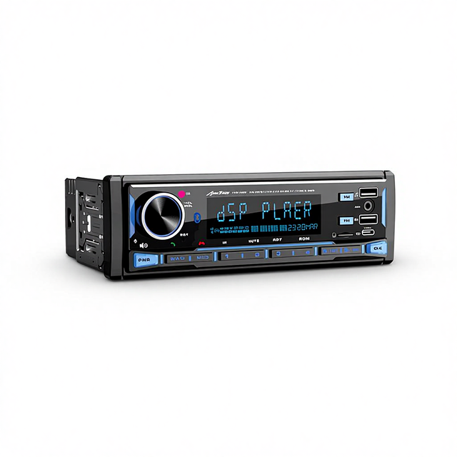 High Sound Quality DSP 12V Car Audio MP3 Player Blue Function Dual USB Fast Charging Card Slot FM Radio Consumer Electronics