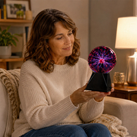 Boule de plasma sphérique attrayante, fabrication en usine, OEM disponible, lampe à plasma à réaction tactile pour les boutiques de cadeaux et les présentoirs de vente au détail