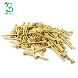 Tee de golf en bambou personnalisé de 7 pouces avec marquages de couleur imprimés pour l'entraînement et la pratique du golf, directement de l'usine. - Product Image 3