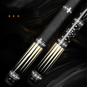 Jflowers JF60-07BF Queue de billard en fibre de carbone de 12,5 mm avec enveloppe en cuir et embout en ébène, avec étui - Product Image 4
