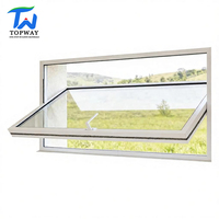 Fenêtre de sous-sol 18x36 en verre trempé transparent, cadre en alliage d'aluminium, design postmoderne, pour salle de bain ou poulailler