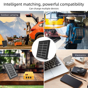 Xzj 6W năng lượng mặt trời bảng điều khiển 6V Kính năng lượng mặt trời bảng điều khiển ngoài trời khẩn cấp sạc DC USB uống <span class=keywords><strong>mini</strong></span> năng lượng mặt trời sạc cho điện thoại ngoài trời sạc - Product Image 2