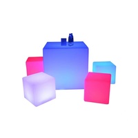 Barre lumineuse LED RGB Cube, veilleuse de table moderne, rechargeable, tactile/télécommande sans fil, taille personnalisable, pour usage commercial extérieur, hôtels, caves à vin