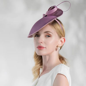 Cappello da <span class=keywords><strong>donna</strong></span> con piume Fascinator da Tea Party fascia da sposa con Clip <span class=keywords><strong>Derby</strong></span> per matrimoni da spiaggia e all'aperto - Product Image 1