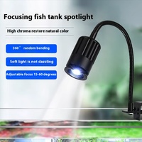 Lampu akuarium LED klip spektrum penuh pada lampu tangki ikan untuk Waterweed 3 warna dapat disesuaikan panjang fokus lampu sorot Amerika Selatan