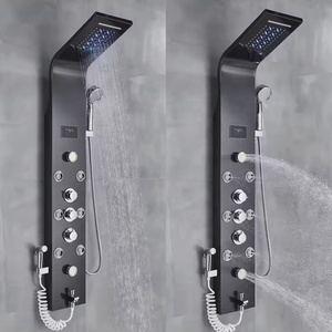 ZEPENG <span class=keywords><strong>Colonne</strong></span> de Douche Murale Thermostatique de Luxe avec Panneau LED, Affichage de la Température et en Acier Inoxydable - Product Image 5