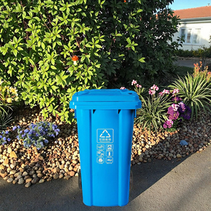 Lớn thương mại ngoài trời cán Bìa Thùng rác có thể đứng 240L thân thiện với môi nhựa lưu trữ bin cho tái chế đường phố sử dụng - Product Image 2