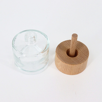 Bouteille vide de 10ml, cylindre/carré, Mini bouteille de diffuseur d'huile essentielle avec bâton de boule en bois