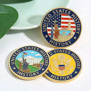 Moneda de Metal de Aleación de Zinc, Moneda Antigua de Latón Plateado, Artesanía Metálica, Moneda Personalizada con Logotipo 2D/3D en Esmalte, Recuerdos - Product Image 1