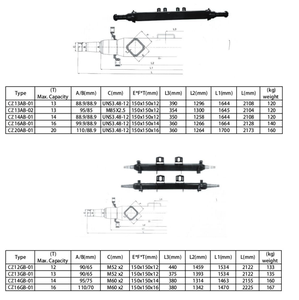 7000 Lbs 1840mm arka kamyon ağır yarı römork tandem aks - Product Image 6