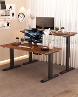 Bureau de travail moderne 2026, table ergonomique motorisée réglable en hauteur avec cadre en acier pour le travail et le gaming