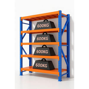 Sistema de Estanterías Metálicas Industriales Ajustables Sin Tornillos, de Alta Resistencia, con 4 Niveles y Recubrimiento en Polvo, para Almacenamiento en Garajes y Almacenes - Product Image 2