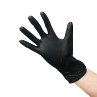 Gants en nitrile noirs 100% personnalisés, 1000 pièces par carton, 9 pouces, gants jetables antidérapants en nitrile pour salon de coiffure et tatouage
