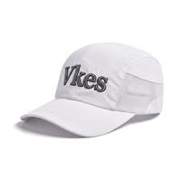 WES High Quality Wholesale Customized Logo Print Waterproof 100% Cotton Soft Brim Laser Cut Hole Running Camper Hat