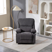 Canapé inclinable motorisé de style contemporain en tissu doux, économique, avec porte-gobelets pour home cinéma et salon