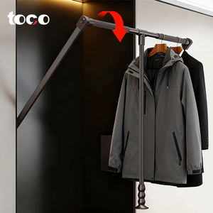 Estante de barra de armario de aleación de aluminio para uso doméstico, colgador de ropa para colgar ropa - Product Image 4