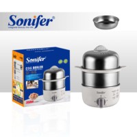 Sonifer SF-1515 nouveau usage domestique électrique rapide cuiseur à oeufs boîtier automatique bouilli vapeur ménage acier inoxydable chaudière à oeufs