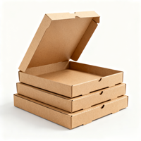 Scatola per Pizza in Cartone Ondulato Ecologica OEM, Laminazione Opaca, Bronzatura, Rinforzata, Misure Personalizzate 27*27*4.5cm