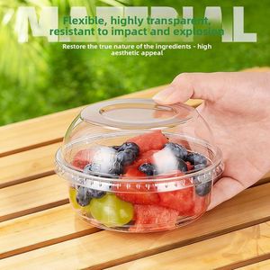 Bol à salade en PET, diamètre 117 mm, 16 oz, écologique, à usage unique, pour boba, desserts, thé au lait, salades de fruits, boissons froides, glaces - Product Image 2