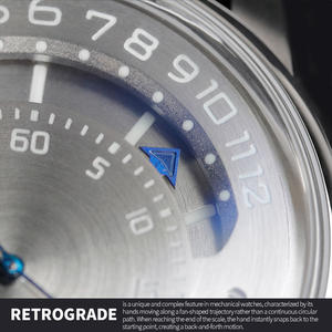 นาฬิกาข้อมือหรูหรา สายสแตนเลสสตีล ระบบจักรกล  แบบเรโทรเกรด  พร้อมโลโก้สั่งทำพิเศษ  ผลิตโดยผู้ผลิตนาฬิกา Miyota Automatic - Product Image 2