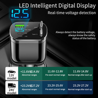 Aksesori Mobil pengisi daya mobil layar LED 2025 dengan pengisi daya cepat ditarik tipe c untuk pengisi daya mobil iphone 1516 Pro