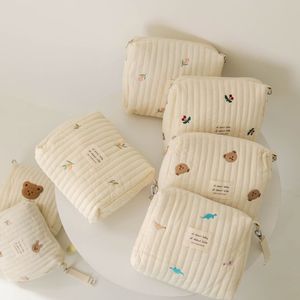 Estilo coreano nueva cremallera bordado algodón mamá bolsa bebé cochecito bolsa de pañales - Product Image 4