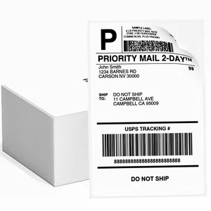 Bán buôn 100x150 mét nhiệt trực tiếp địa chỉ nhãn cuộn nhãn dán mã vạch 4x6 inch Fanfold vận chuyển nhãn - Product Image 2