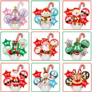Arbre de noël bonhomme de neige Santa Elk lunettes suspendus tourbillons bannières rideau feuille ballon <span class=keywords><strong>Photo</strong></span> accessoires pour joyeux noël fête décor - Product Image 5