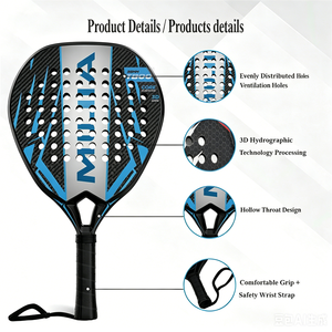 Raquette de padel légère en gros, durable, en fibre de carbone T700 3K 12K 18K, pour le <span class=keywords><strong>tennis</strong></span> de plage <span class=keywords><strong>et</strong></span> l'usage sportif adulte - Product Image 3