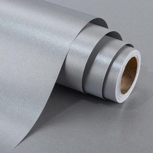 Yarcony Shimmer Silver <b>Wrapping</b> <b>Paper</b> Roll 17 Inches X 33 Feet Solid Color Pearly Lustre Gift Wrap Birthday Packaging - Product Image 1