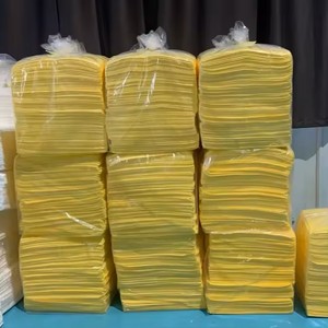 Quickly <strong>Absorb</strong> Industrial Safety Yellow <strong>PP</strong> Chemical <strong>Hazmat</strong> <strong>Absorbent</strong> <strong>Pad</strong> For Acid Base Solvents Spills - Product Image 3