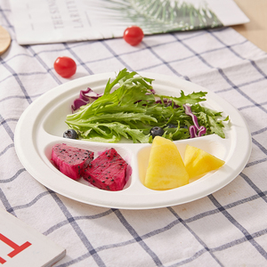 Wedding Birthday Party Outdoor Biodegradable Bagasse <strong>Disposable</strong> <strong>Plates</strong> Eco Friendly Compostable Dinnerware - Product Image 2