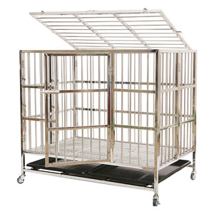 Pet Single & Double Door Life Stages Dog Crate Heavy Duty Dog Kennel Large Dog Cage