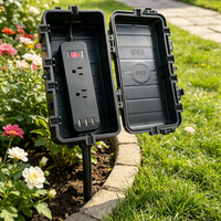 Boîte électrique étanche pour extérieur IP65, boîte de protection pour rallonge et prise, boîtier de connexion de câble résistant aux intempéries