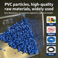 Granulés de PVC bleu recyclé à faible densité, résistants à l'usure, matière première composée pour semelles de chaussures, pantoufles, tuyaux, câbles, jouets - Prix usine